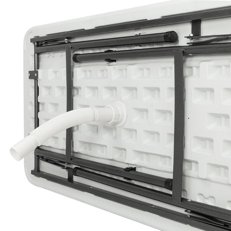 4FT Folding Ice Bin Table Outdoor Ice Cooler Table w/ Matching Skirt Party gallery