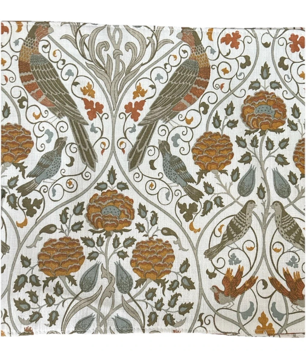 William Morris & Co Seasons By May Table Runner 16”x 90” Bird Flower Floral NEW gallery