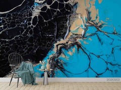 3D Black Blue White Texture Abstract Wallpaper Wall Murals Removable Wallpaper