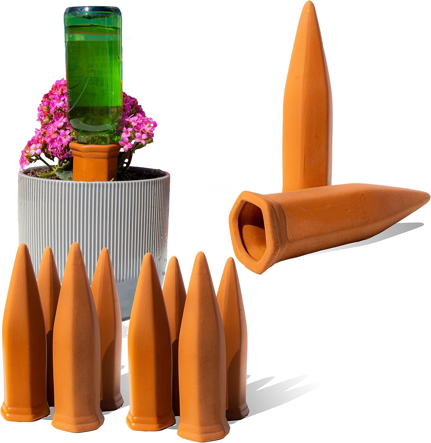 10-Pack Natural Self Watering Spikes - Terracotta - Automatic Plant Waterer gallery