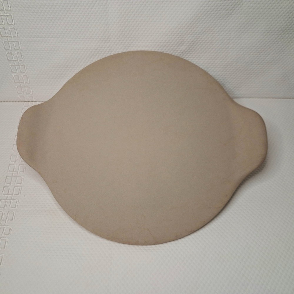 Pampered Chef Pizza Stone Baking Stone Stoneware 13” With Handles No Box