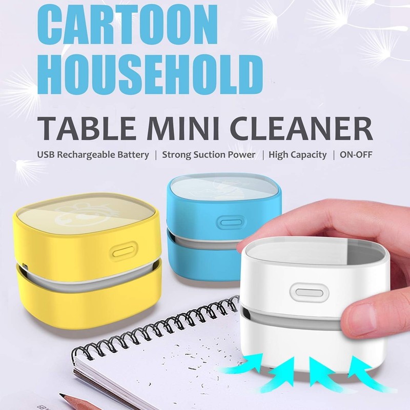 ISTAR Mini Desktop Vacuum & Wireless Charger - 400 Min Battery Life, 360º White gallery