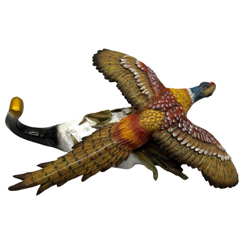 Unique Resin Pheasant Decorative Wall Hanger Coat Hook Key Robe 8” Hunting Cabin gallery