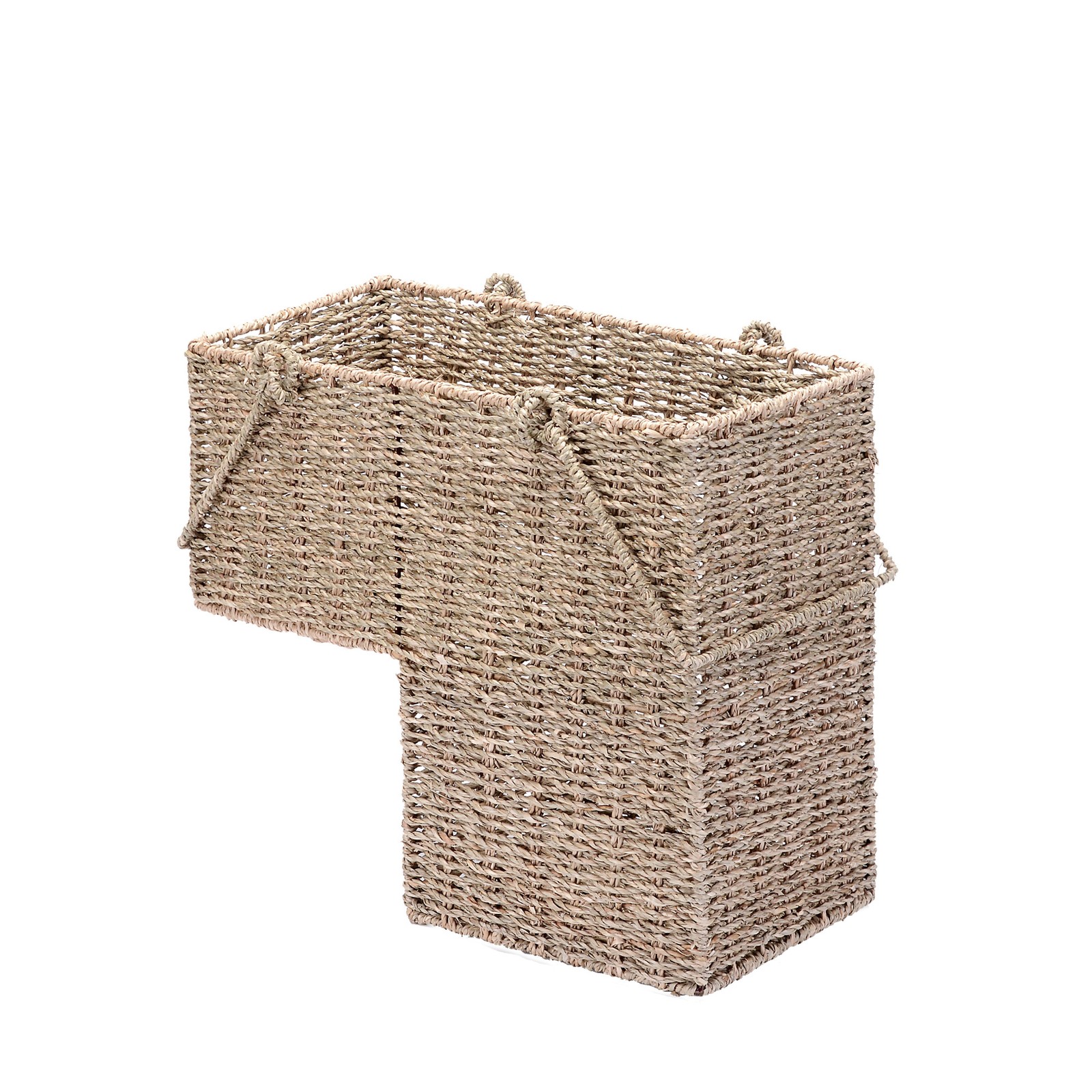 14-Inch Wicker Stair Case Basket Handmade Woven Seagrass StairStep gallery