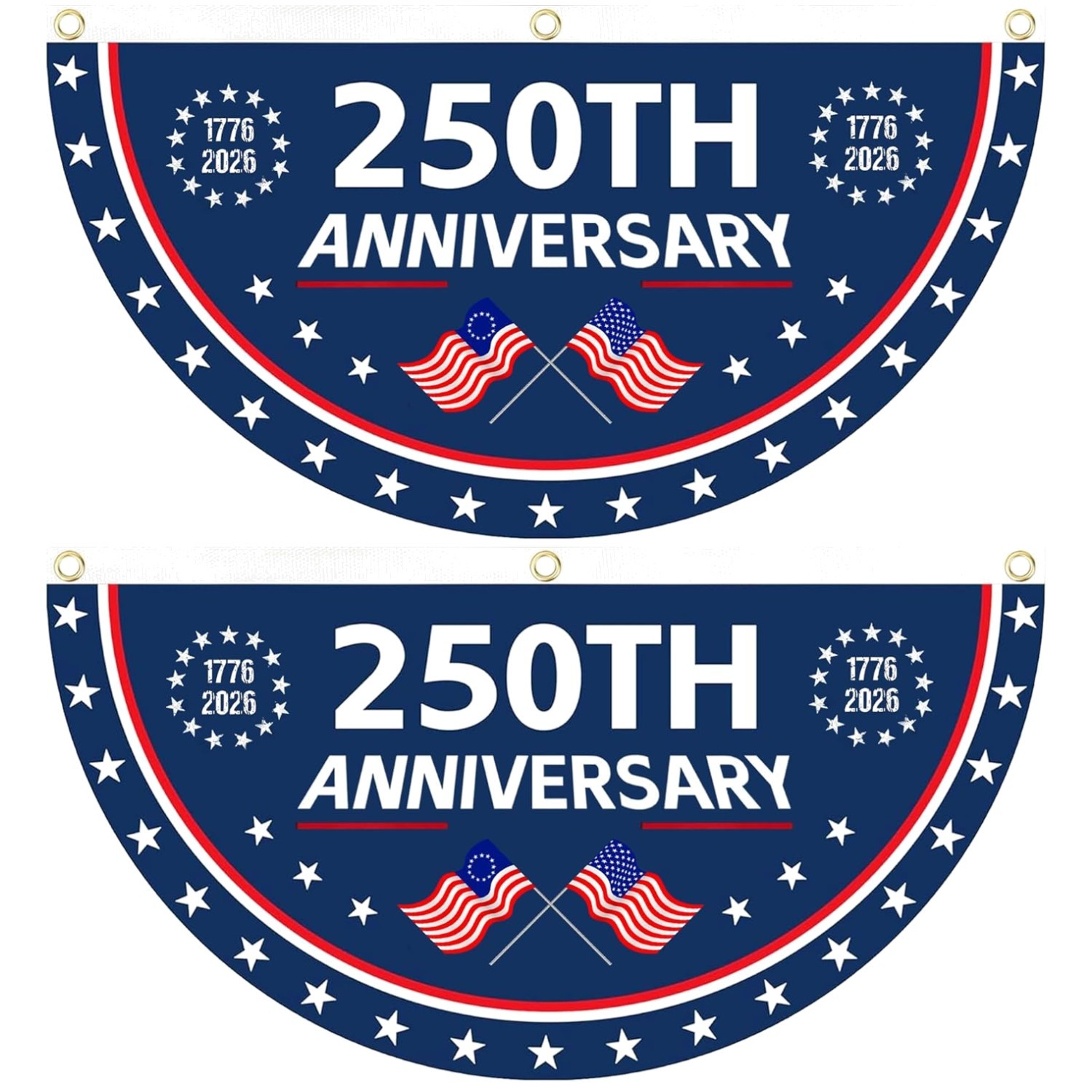 2-Pack 1776-2026 Commemorative Flags - Indoor Outdoor Decor gallery