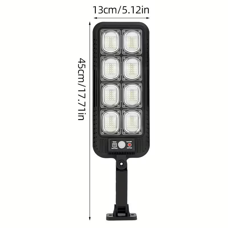 Outdoor Solar Street Light, 200 LED Bulbs, IP44 Waterproof, 3000mAh gallery