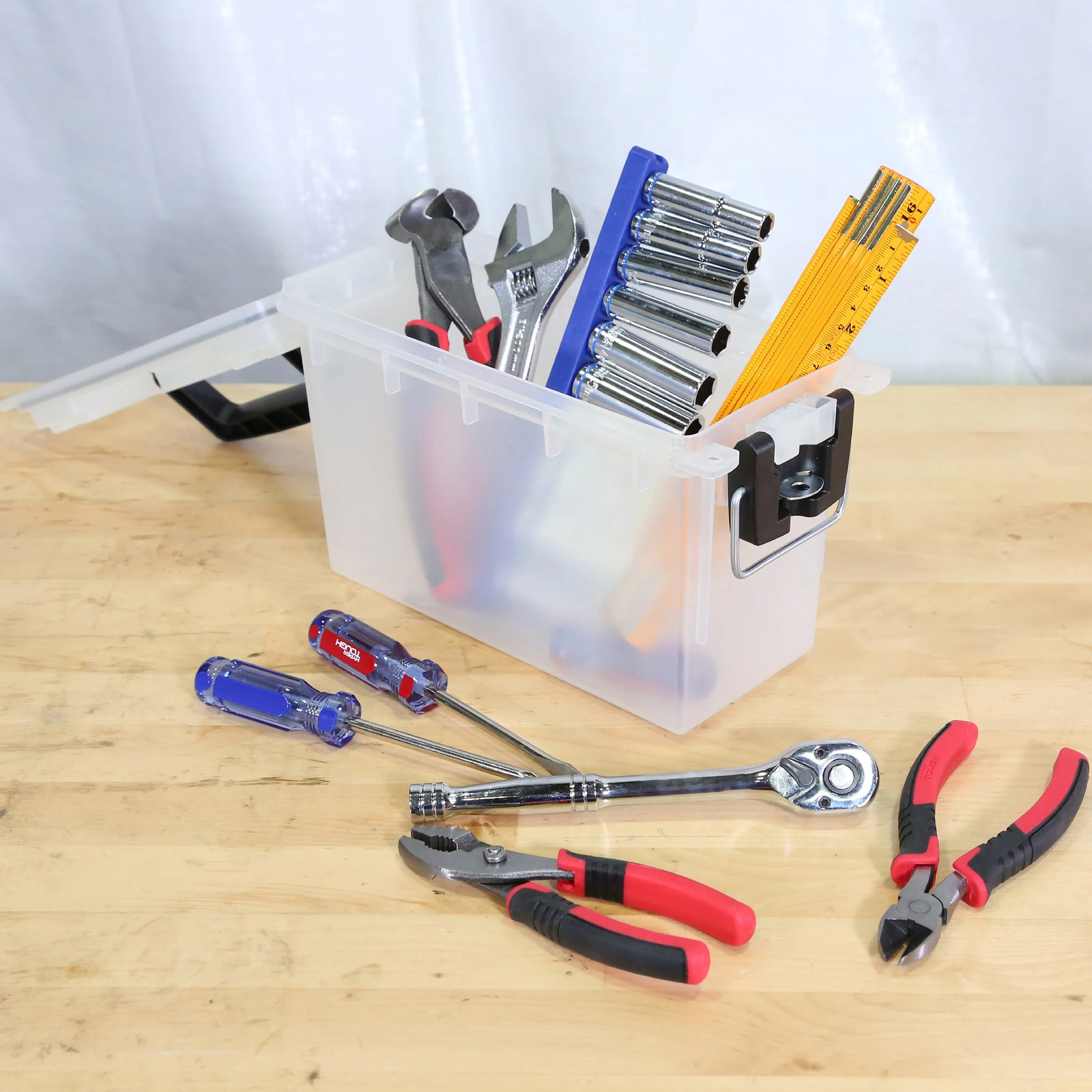 Locking Stacking Utility Tool Box Durable Plastic Storage gallery