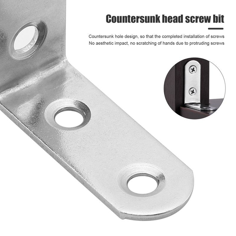 10-500X L-Shaped Bracket Right Angle Thickened Corner Brace Stainless Steel Lots gallery