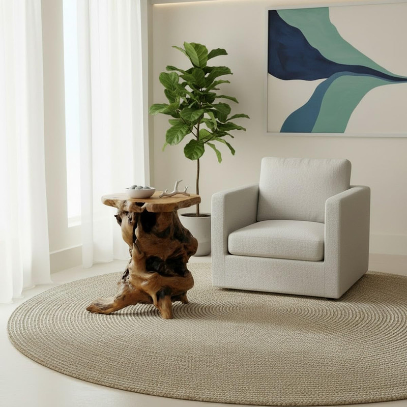 Rustic Natural Tree Stump Stool - 19'' Accent Table & Plant Stand gallery