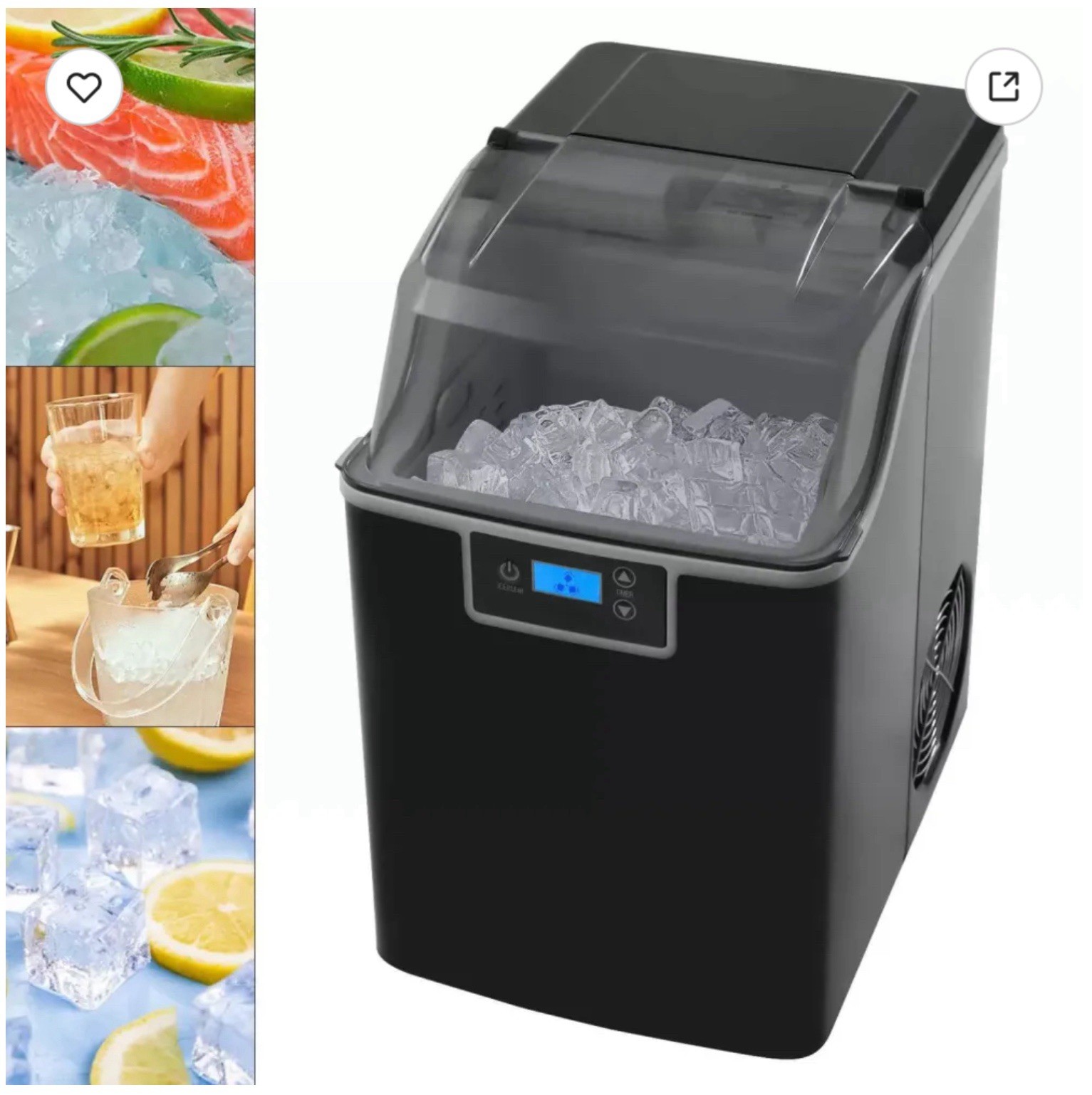 44lbs / 24hr Ice Maker Countertop Chewable Ice Machine Automatic Self-Cleaning gallery