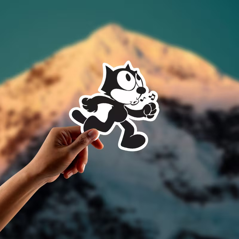 Felix The Retro Cartoon Vinyl Sticker - Matte Irregular Shape Self-Adhesive gallery