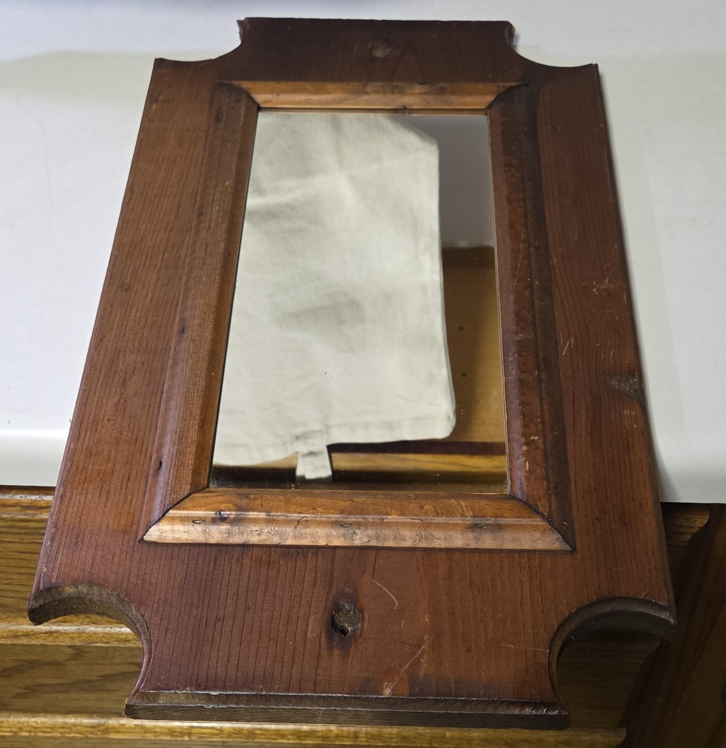 Rustic/Primitive Brown Wood Framed Rectangle Accent Mirror 20 x 11.5 x 1 gallery