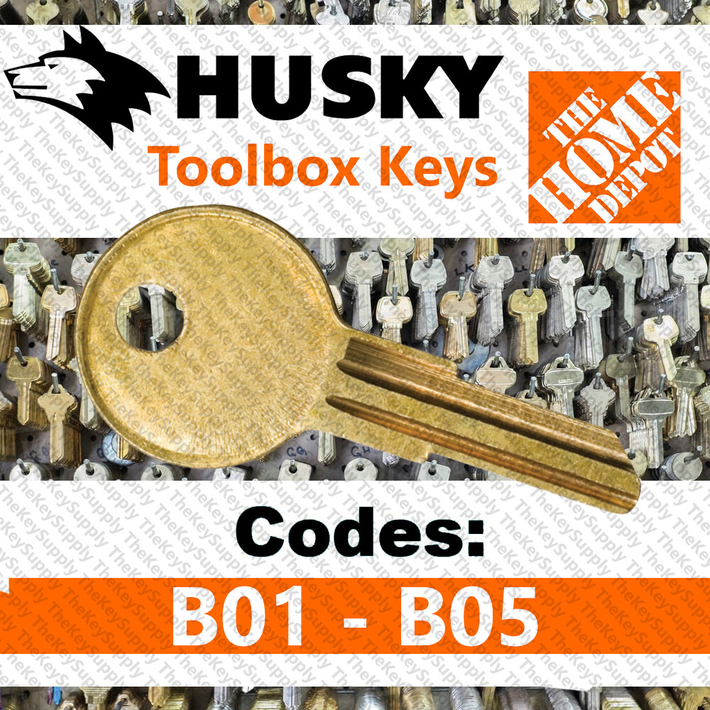 Husky Toolbox Key Replacement Home Depot Cut to Code B01 - B05 gallery