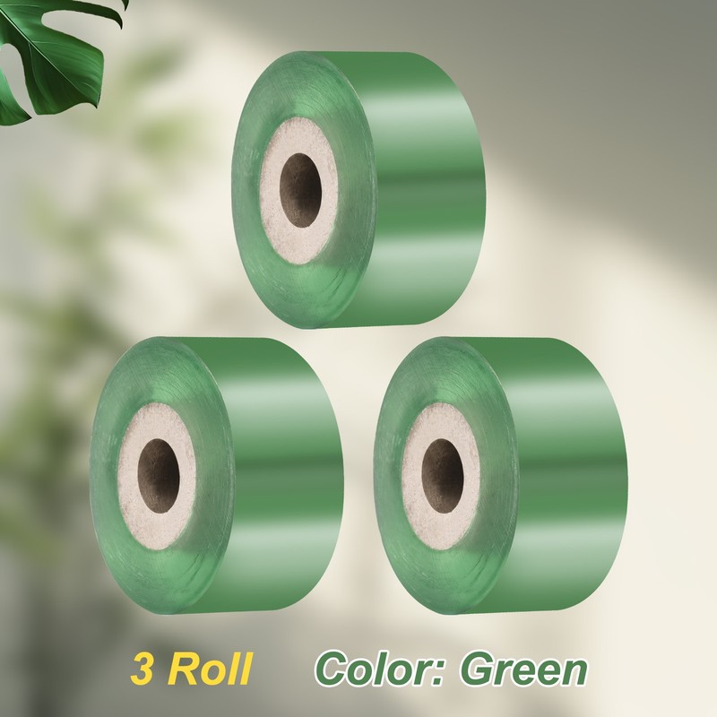 3 Rolls Fruit Tree Grafting Tape 2CM x 100M PE Grafting Film Green gallery