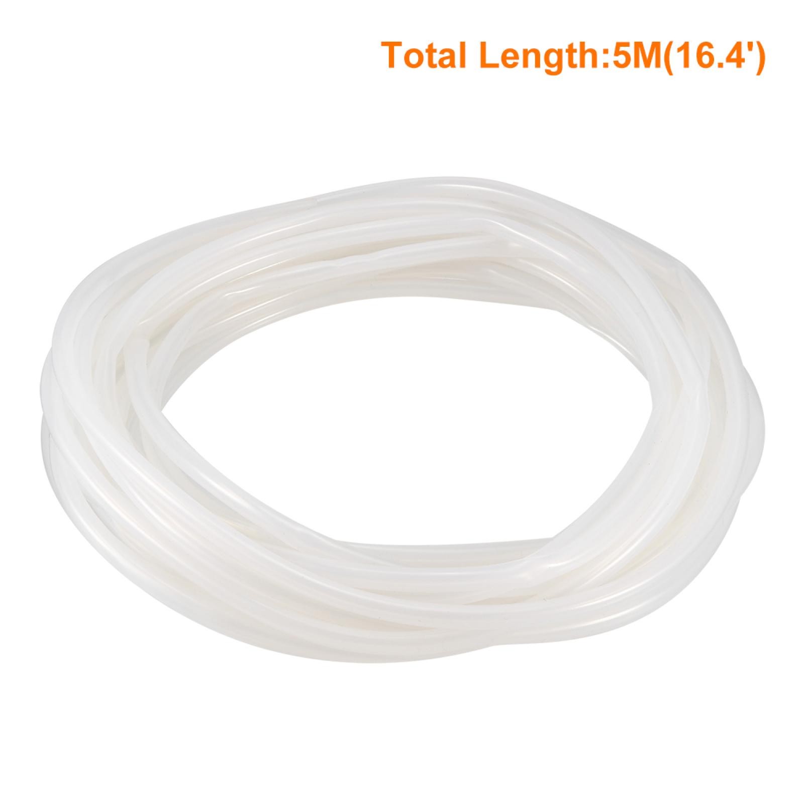 4mm x 7mm Silicone Translucent Pipe Water Air Flexible Pump 5m 16.4Ft Long gallery