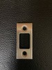 Deadbolt Strike Plate Door Backplate 1" x 2 1/4" Square Corner Satin Nickel gallery