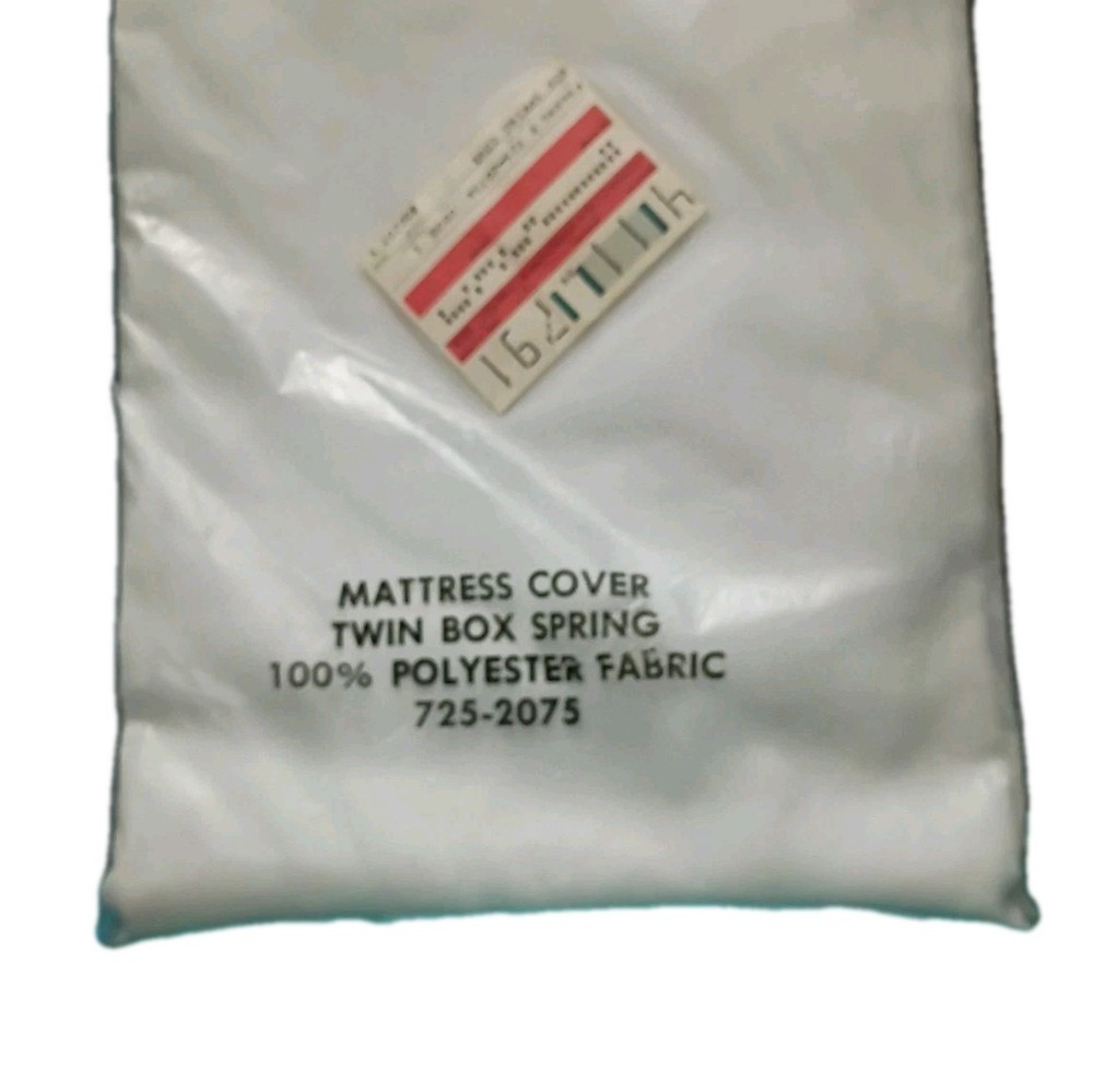 Basic White 100% Polyester Waterproof Twin Mattress Cover Sealed No Box New