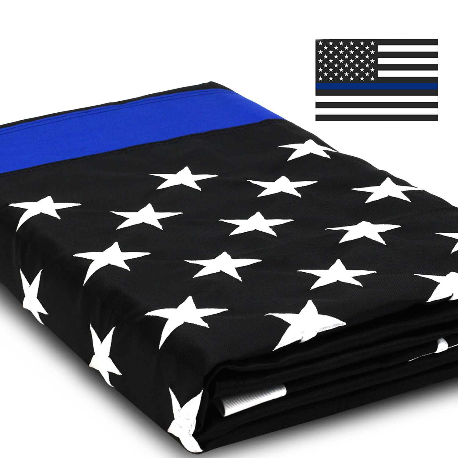 Anley Everstrong 3'x5' Thin Blue Line American Flags Police Lives Matter Law USA gallery
