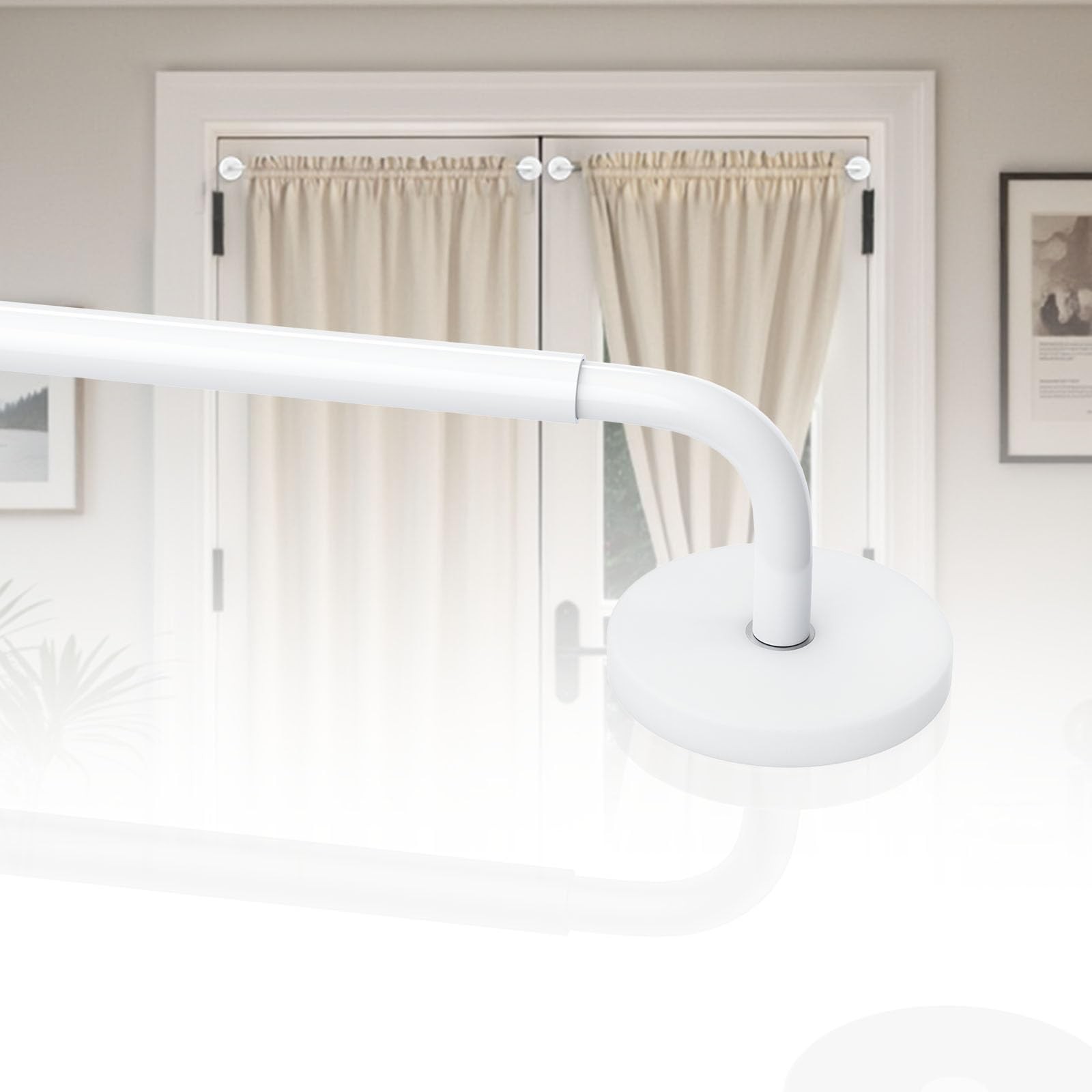 Rodzwin Magnetic Curtain Rods for Door, Adjustable 18 to 30 Inch Curtain Rod,... gallery