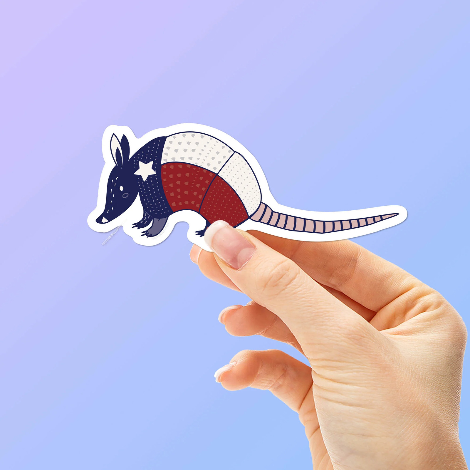 Texas Armadillo Sticker gallery