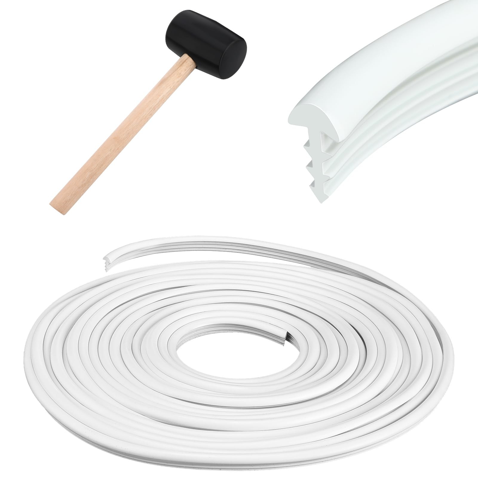 60 ft Swimming Pool Liner Lock Roll Pool Bead Lock White Pool Liner Bead Wedg... gallery