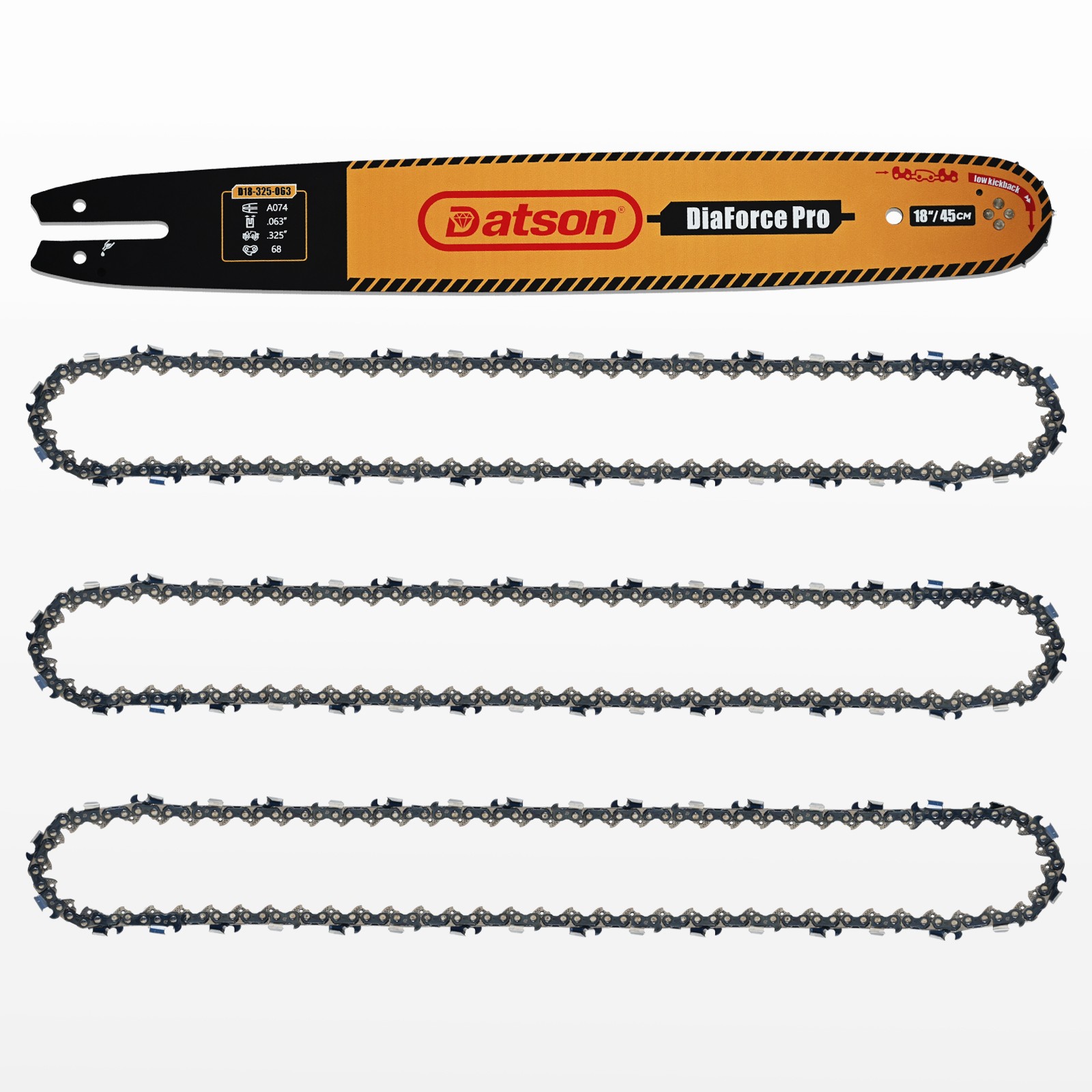 Chainsaw Guide Bar & 3 Chains For Stihl MS250 30050084717 18 Inch .063 .325 68DL gallery