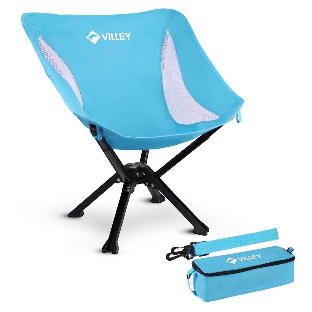 VILLEY Portable Folding Chair Lightweight Camping Chair Quick Setup for Beach gallery