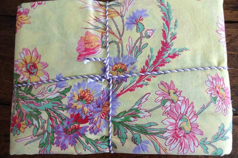 APRIL CORNELL WILDFLOWERS YELLOW Multi FLORAL Cotton TABLECLOTH 60x102" gallery