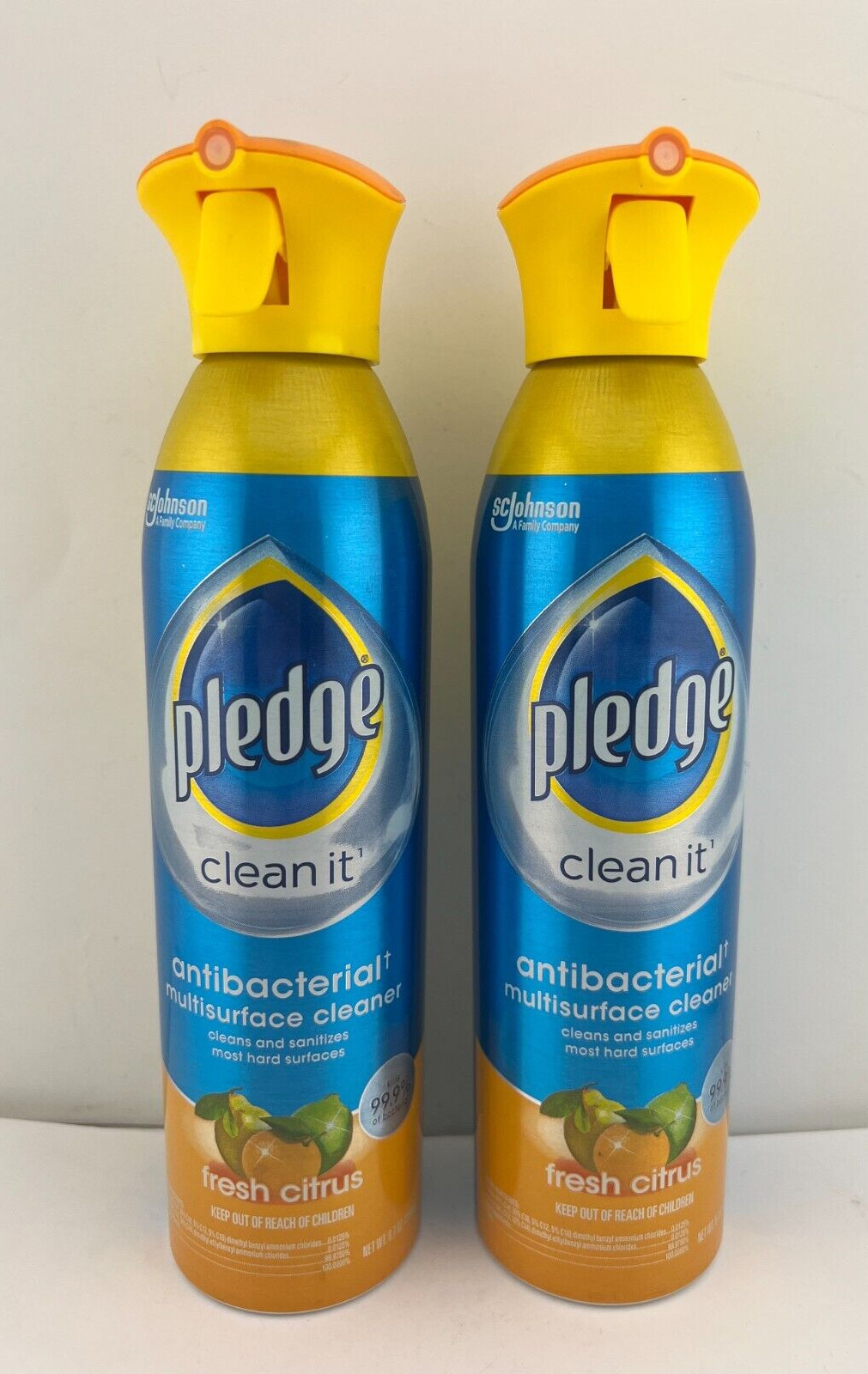 Pledge Antibac Multi Surface Cleaner CITRUS 9.7oz Ea, 2 PK - FREE SHIPPING! gallery