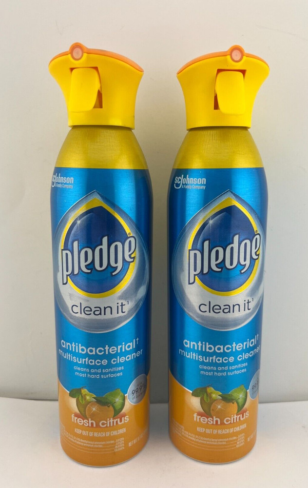 Pledge Antibac Multi Surface Cleaner CITRUS 9.7oz Ea, 2 PK - FREE SHIPPING!