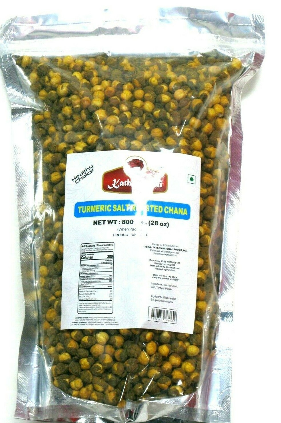 Roasted Chickpeas Chana with Salt Turmeric 28 oz With Husk Export Quality Snacks gallery