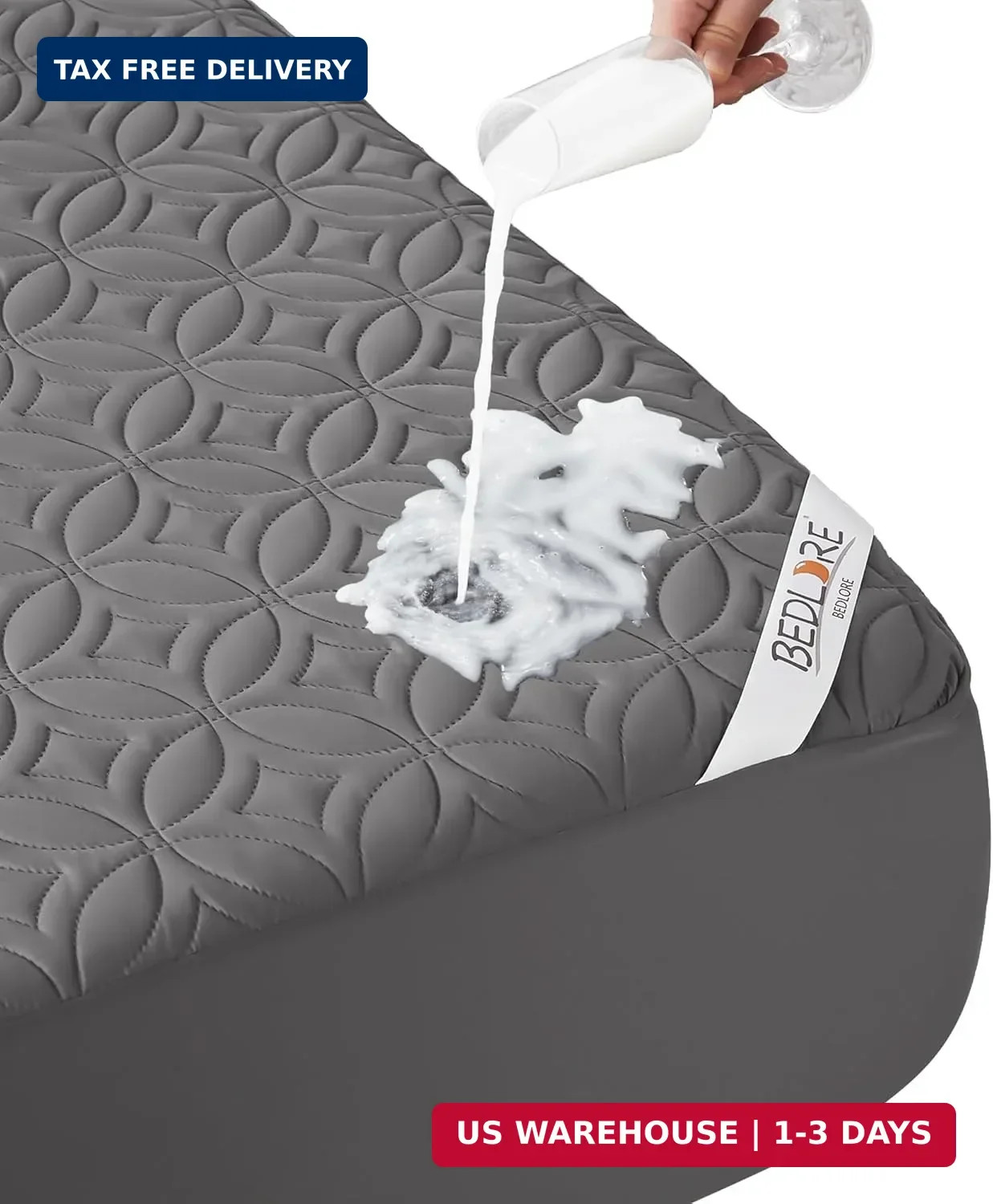 BEDLORE Waterproof Mattress Protector, Queen Size Mattress Pad Noiseless with De gallery