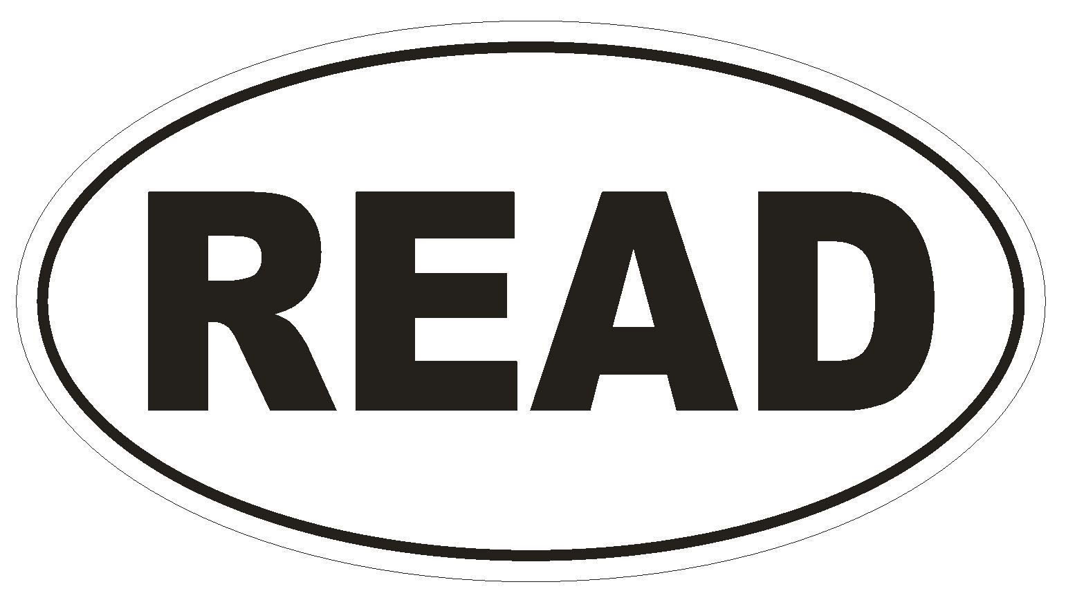 READ Oval Bumper Sticker or Helmet Sticker D550 Laptop Cell Euro Oval gallery