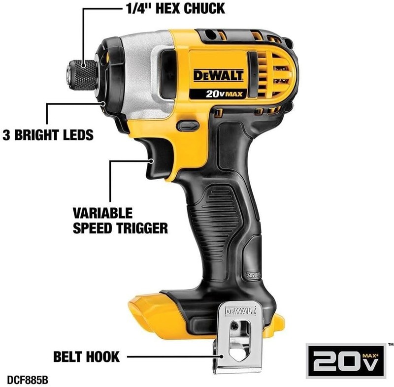 DEWALT DCK240C2 20V MAX Drill Impact Driver Combo Kit 2 Batteries Charger gallery