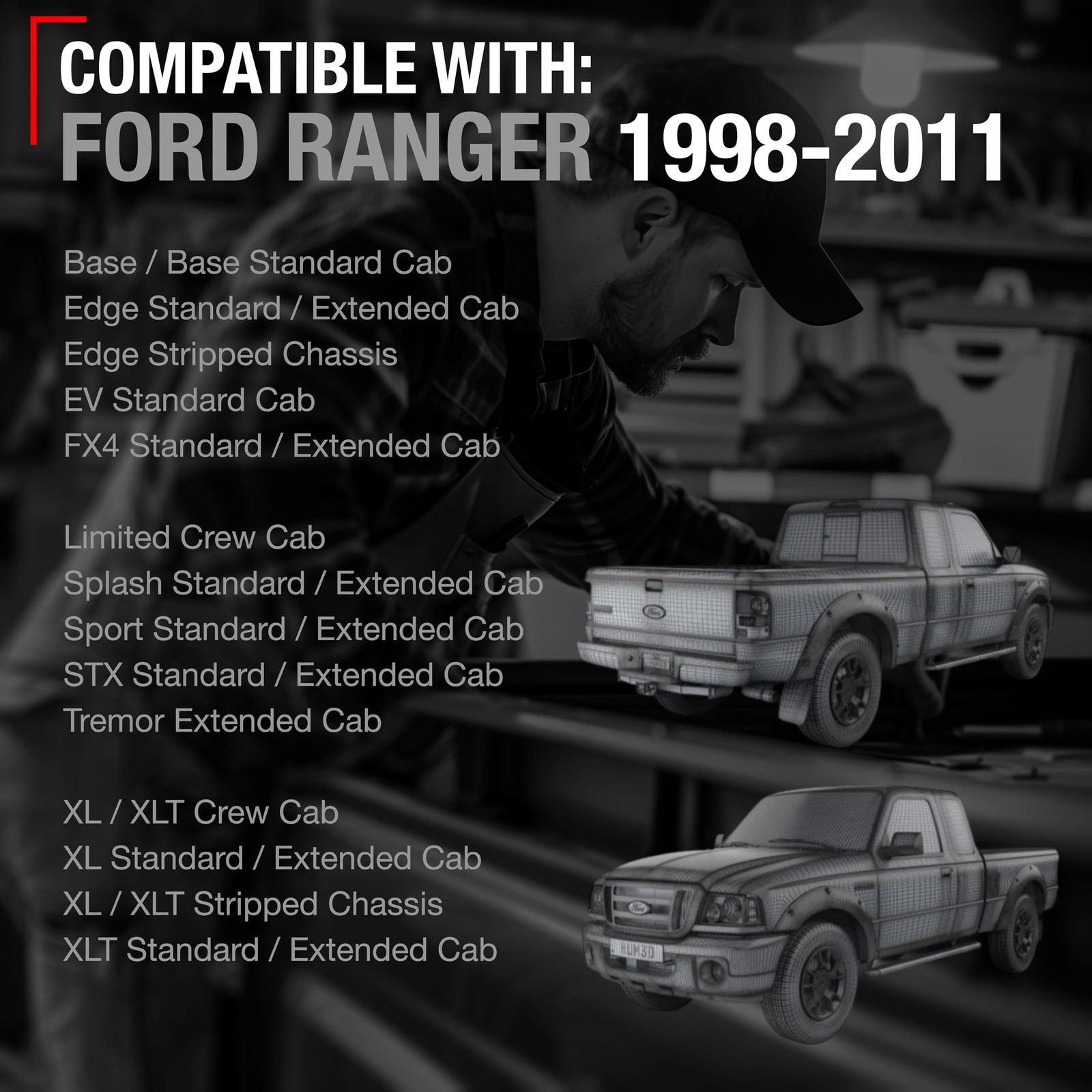 Tailgate Handle for Ford Ranger - Smooth Tailgate Handle gallery