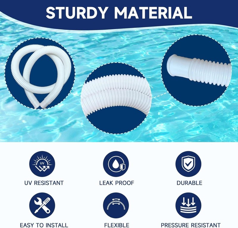 Pool Hoses for Above Ground Pools, 2 Pack 1.25 x 59 Inch Pool Filter Pump Hoses gallery