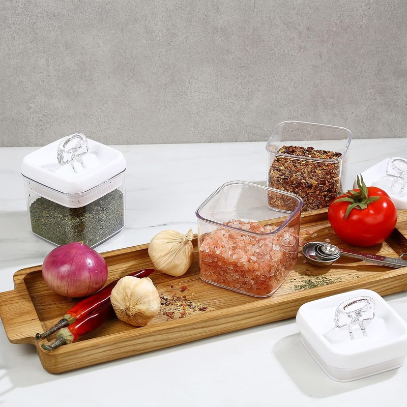 Felli Flip Tite Storage Container w/Lid Air Tight Ring Seal Top Clear Acrylic gallery