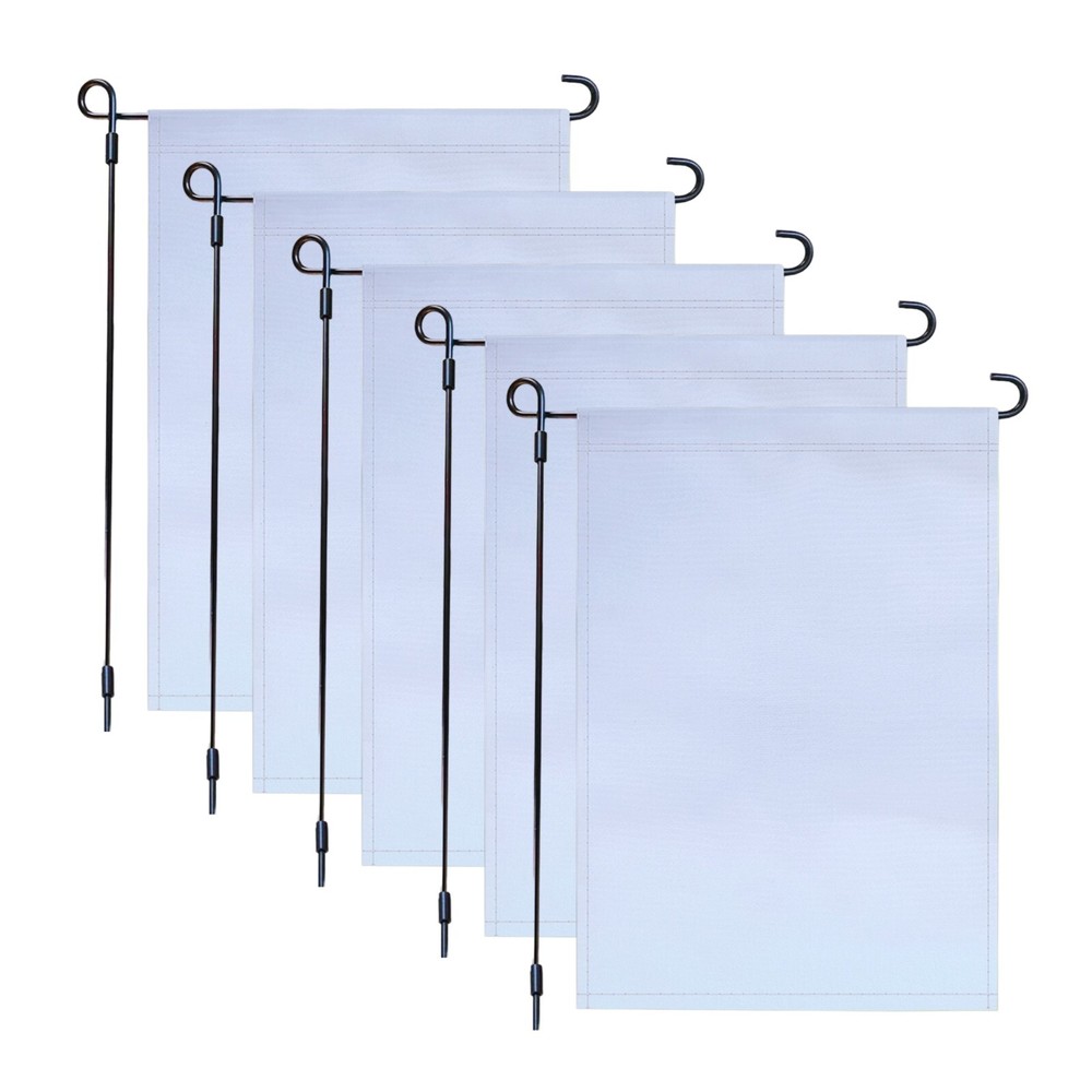 5 Pack Polyester DIY Blank Garden Flags | Double Side Print Dye Sublimation Flag