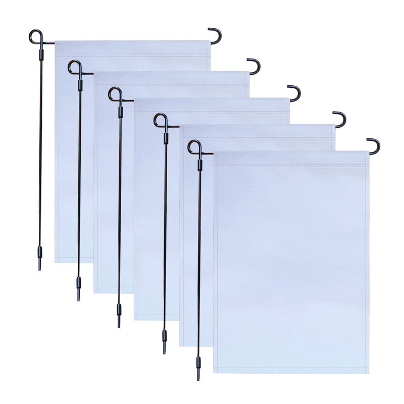 5 Pack Polyester DIY Blank Garden Flags | Double Side Print Dye Sublimation Flag gallery