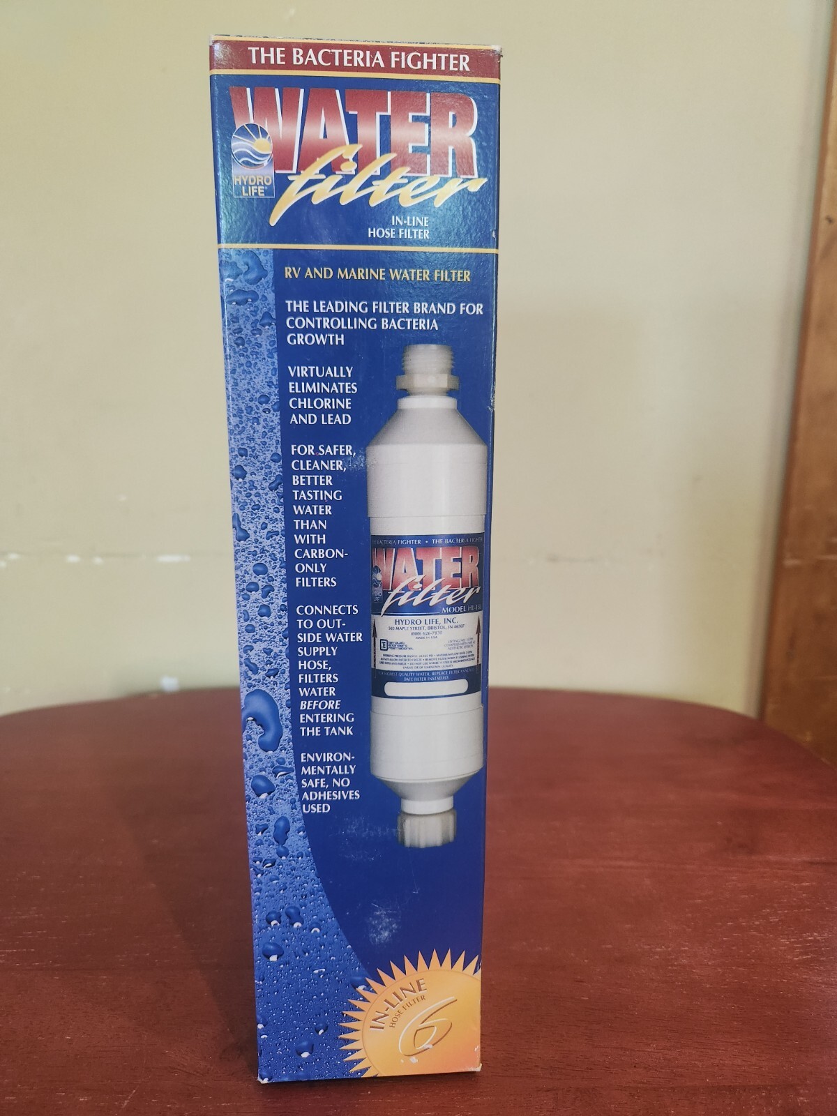 Hydro Life RV-Marine Inline Water Filter Model HL-180 New In Box gallery