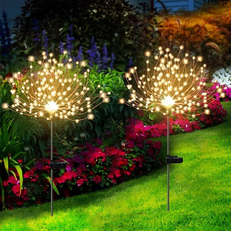 Solar Firework Lights Outdoor Garden 150 LED DIY Walkway Pathway Backyard Decor gallery