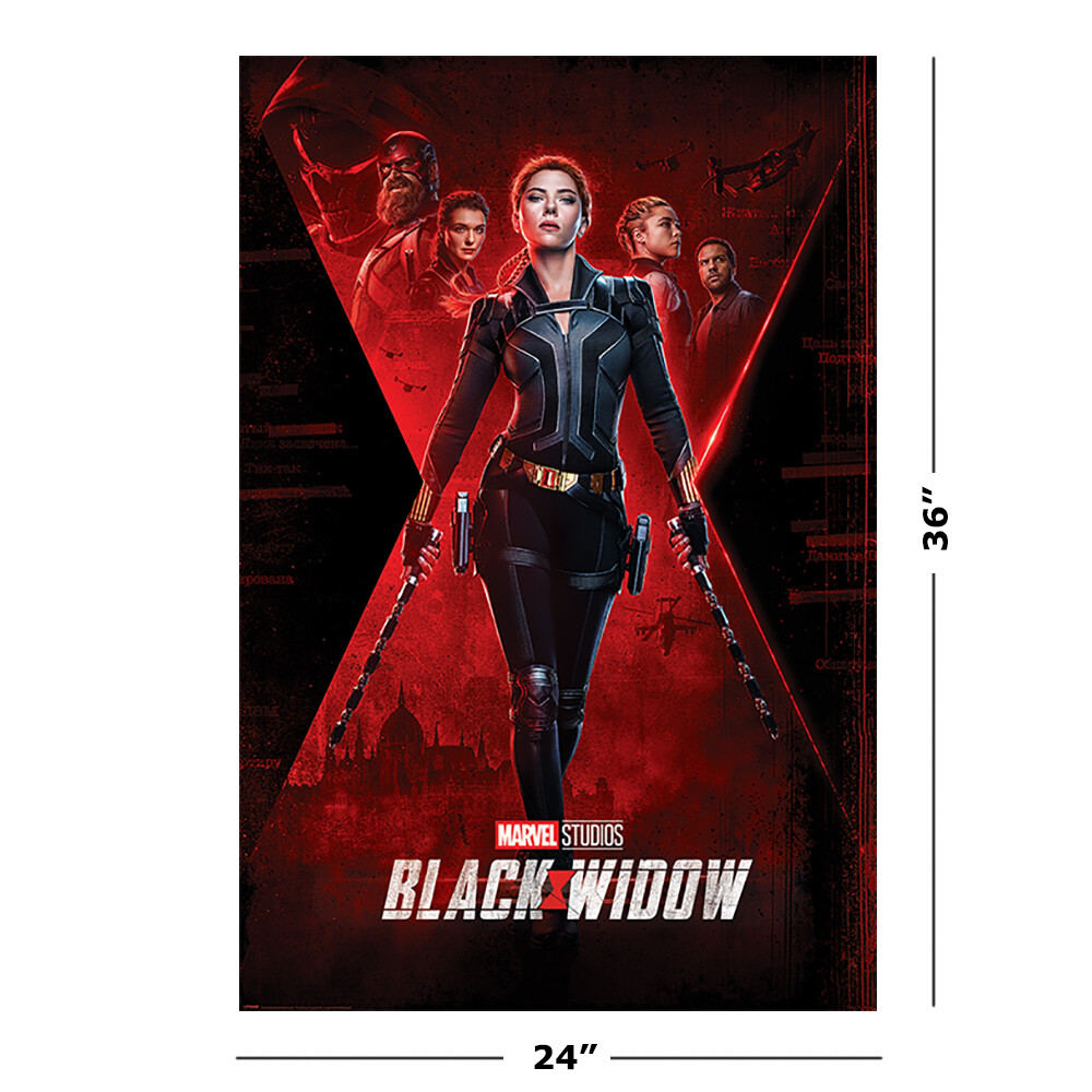 Black Widow - Marvel Movie Poster (Cast / Characters) (Size: 24" X 36") gallery