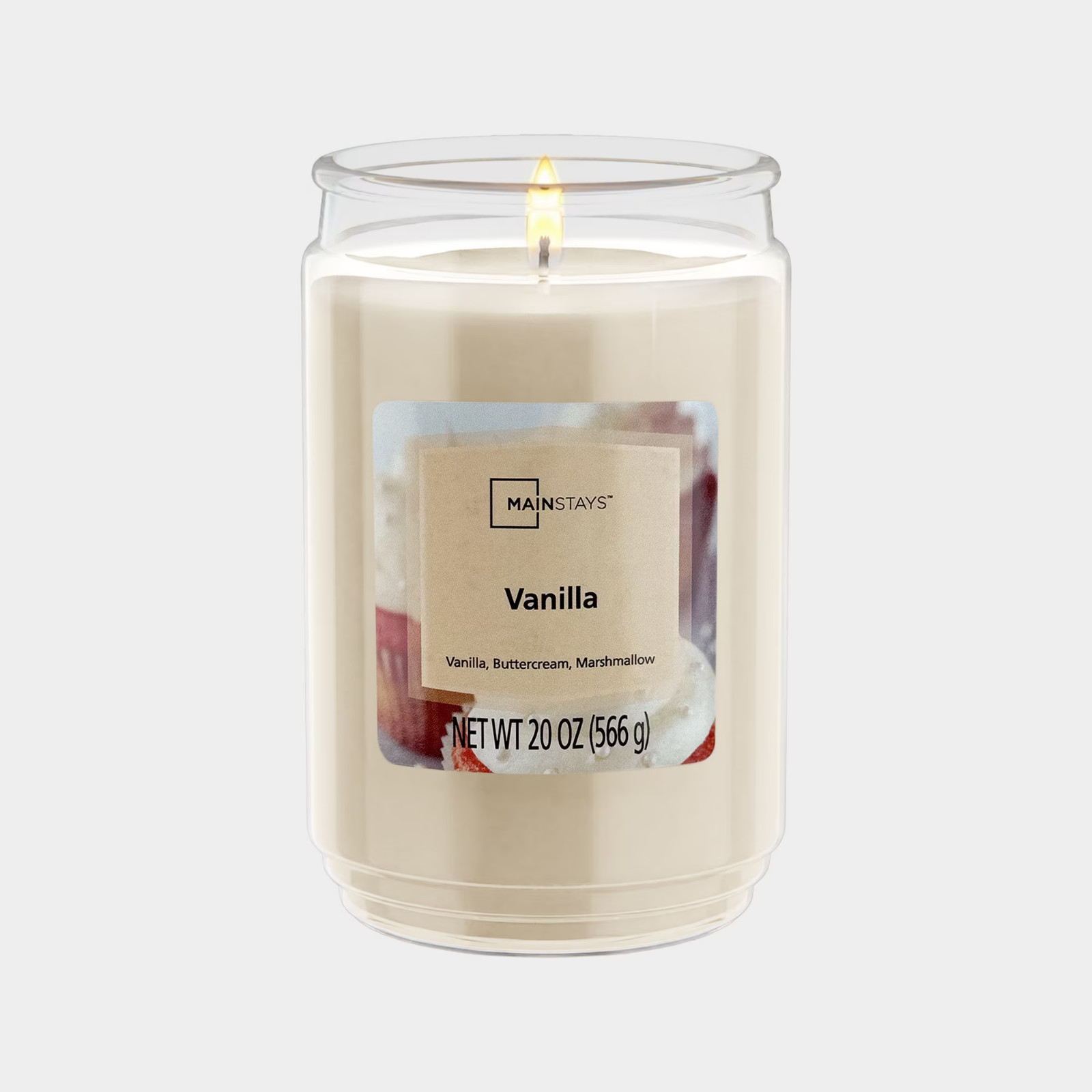 Mainstays vanilla scented single-Wick Large Glass Jar candle 20 oz... gallery