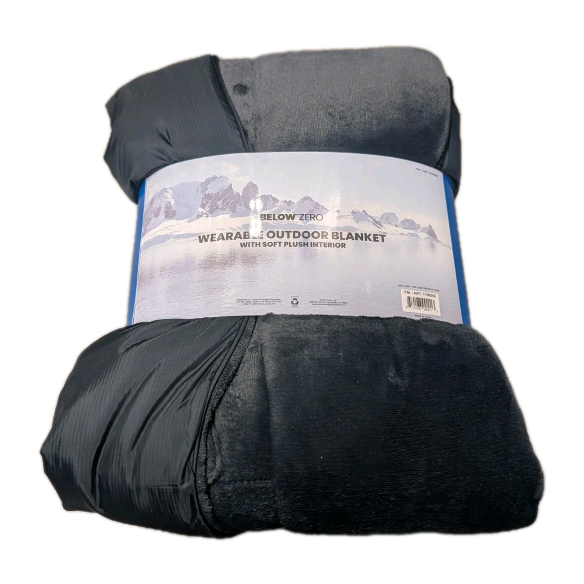 Below Zero Wearable Outdoor Blanket With Soft Plush Interior 72" X 54" gallery
