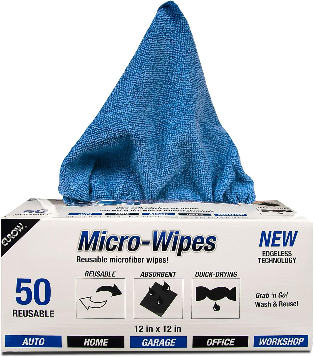 200GSM Microfiber Cleaning and Drying Cloths with Dispenser Box, Reusable, Strea gallery