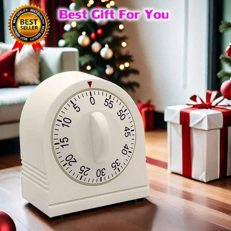 60 Minute Wind up Timer, Visual Mechanical Timer with Loud Alarm Manual gallery