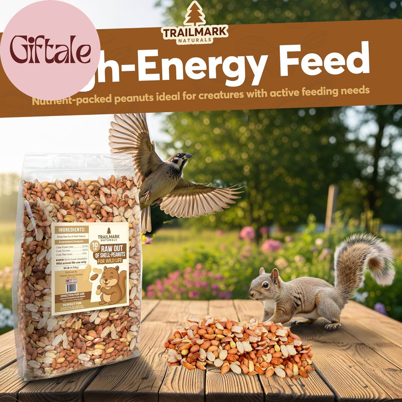 25 LB - Raw Shelled Peanuts for Squirrels, Out of Shell Peanuts for Birds and Wi gallery