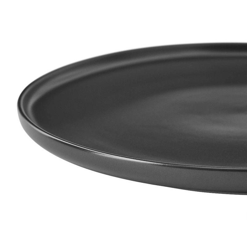 4-Pack Matte Black Stoneware Dinner Plates Set of 4 gallery