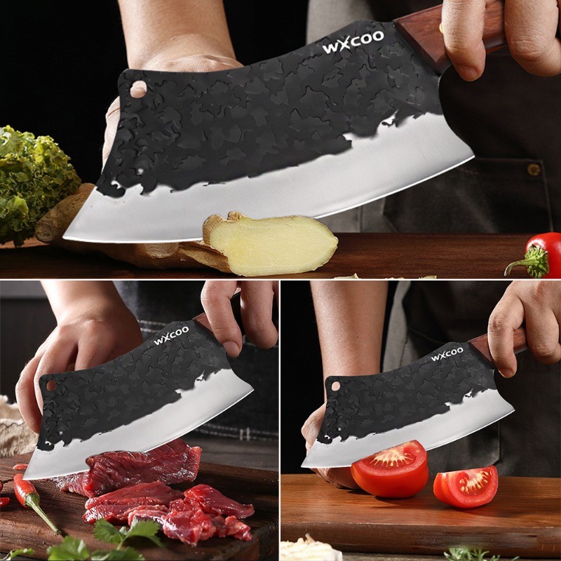 4PCS Stainless Steel Vegetable Chopper Scissors Kitchen Cleaver Boning Knife gallery