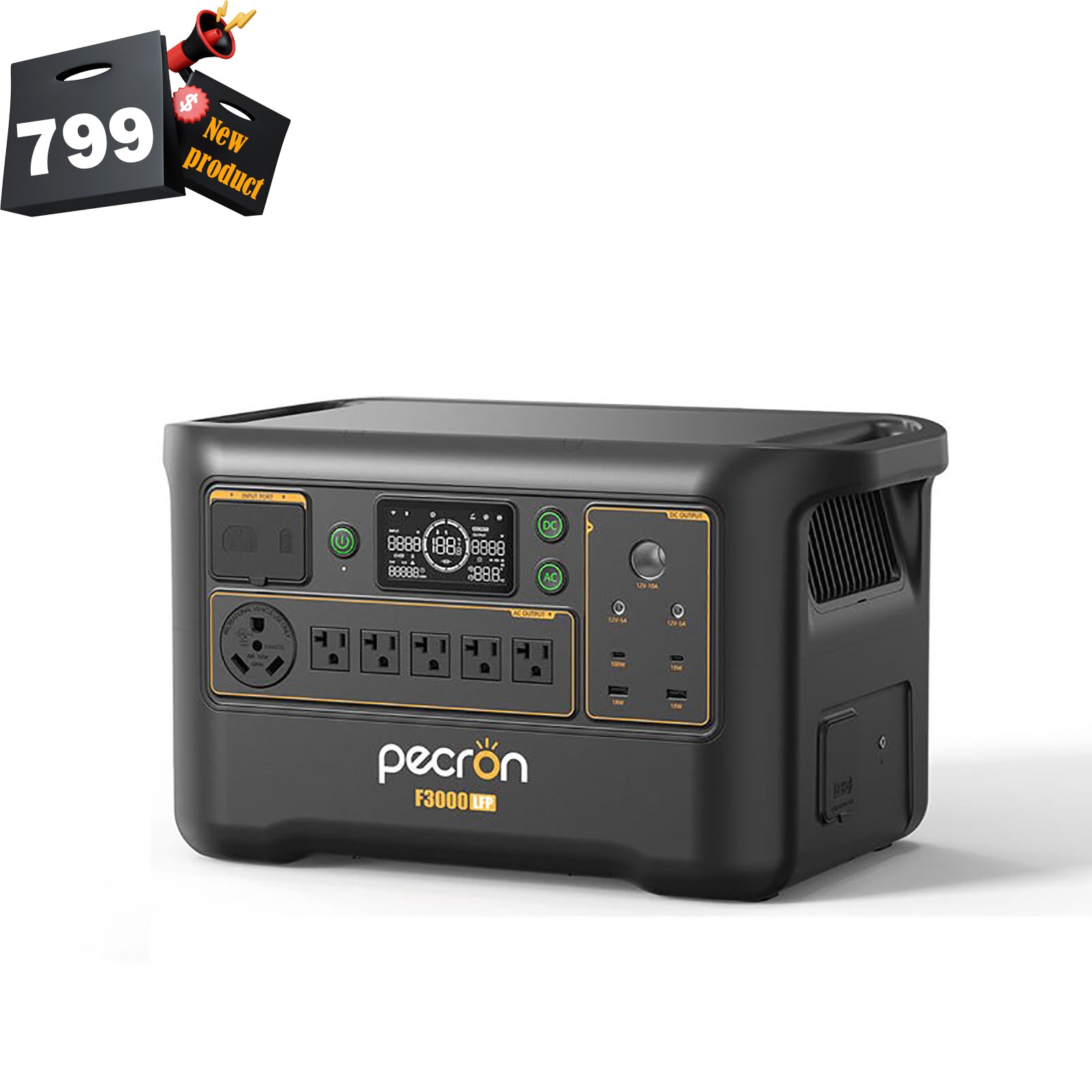 PECRON F3000LFP 3600Wh Power Station Generator For Home Back-up Solution RV gallery